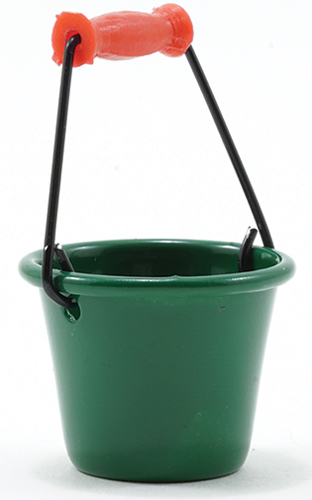 Dollhouse Miniature Green Bucket